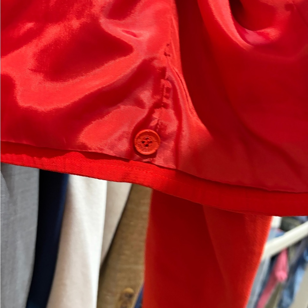 Vintage Fendi Red Cropped Open-Front Jacket - Picture 4 of 5